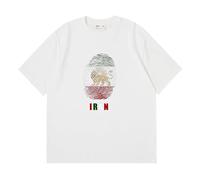 HAGRDBC Make Iran Great Again Camisetas Running Hombre, Camisetas Gym Running Hombres, Ligera y Transpirable para Running Trekking y Más, Ligera(White,M)