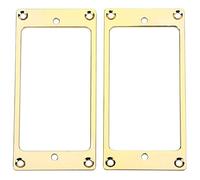 Hagsnec 2 piezas de metal plano bobina cubierta guitarra pickup montaje anillo