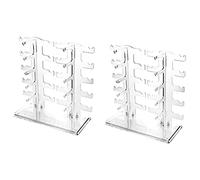 Hagsnec 2 piezas de para gafas de sol es transparente, puede contener 10 pares de gafas