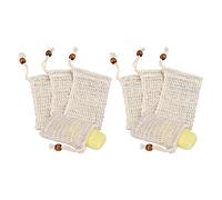 Hagsnec 8 bolsas de jabón, bolsitas de jabón de ramio, bolsas de jabón, para hacer espuma y secar el jabón