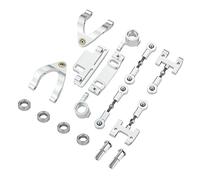 Hagsnec Carcasa de dirección de metal superior inferior del asiento basculante de dirección bloque de rotación para D12 1/10 RC actualización piezas, 2