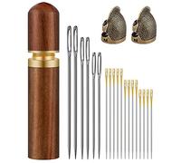 Hagsnec Estuche de agujas de para almacenar agujas de coser y agujas de bordar, kit de agujas protector de dedos de dedal de costura