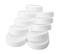 Hagsnec Tapas de Almacenamiento de 10 Piezas, Tapas Acanaladas para Botella Tarro de 86 Mm, Plástico, Polipropileno, , Rosca