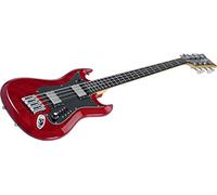 Hagstrom H8II-BLK - Bajo de 8 cuerdas, color negro brillante, Wild Cherry Transparente