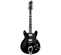 Hagstrom VIDLX12-BLK Viking Deluxe - 12 cuerdas, color negro