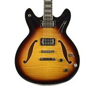 Hagstrom VIDLXBARI-BLK Viking Deluxe Barítono Negro, tobacco sunburst