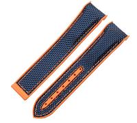 HAGTRB Mira la pulsera para Omega 300 600 600 Planeta Océano Plegado Plegado Silicona Banda de nylon Accesorios de reloj Banda de reloj