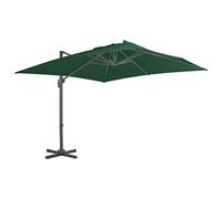 HAGTRB Parasols de jardín Paraguas en voladizo 3x3m Ajustable, Parasol de jardín rotativo con Poste de Aluminio y Base Cruzada, Cubierta de poliéster Protectora UV - Azure Blue Outdoor Parasols