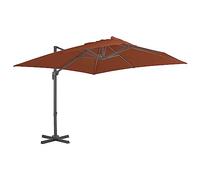 HAGTRB Parasols de jardín Paraguas en voladizo 3x3m Ajustable, Parasol de jardín rotativo con Poste de Aluminio y Base Cruzada, Cubierta de poliéster Protectora UV - Azure Blue Outdoor Parasols