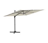 HAGTRB Parasols de jardín Paraguas en voladizo 3x3m Ajustable, Parasol de jardín rotativo con Poste de Aluminio y Base Cruzada, Cubierta de poliéster Protectora UV - Azure Blue Outdoor Parasols