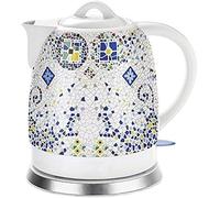 HAGTRB Tetera de Agua de cerámica de cerámica Tetera de Agua inalámbrica, Jarra de 1.8l 1.8l Jarra, 1000W de Agua ayunas para té ayuno (Color: a) Presente