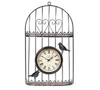 HAGTRB Vejia Vintage Wall Colock Shabby Style Chic Metal Pavycage Garden Reloj Ideal para decoración Interior y Exterior Hermosa