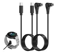 Hahace Paquete de 2 cables de carga en ángulo recto compatibles con reloj inteligente COROS PACE 4/Nomad/PACE Pro/APEX 4 (46 mm/42 mm), un cable de carga tipo C de repuesto para reloj inteligente