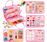 hahaland Busy Board Juguetes Niños 2 Años - 5 Capas Juguetes Montessori 2 Años Tablero Sensorial de Actividades Juego de Educación Temprana para Niñas 2 3 4 Años