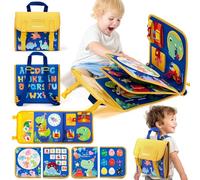 hahaland Busy Board Juguetes Niños 3 Años - 4 Capas Tablero Montessori 1 Años, Juguetes de Viaje Regalo Educativo para Niños 3 4 5 Años