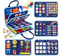 hahaland Busy Board Montessori 2 años - Libro Montessori Maletin Paneles Sensoriales de Fieltro - Tablero Busy Book Juguetes Educativos Regalo para Niños 2 3 años