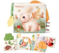 hahaland Libro Bebe Juguetes Bebes 0 3 6 Meses, Libro de Tela Blandos para Bebe Recien Nacido, Animales Interactivo Libro Sensorial para Bebes 6-12 Meses