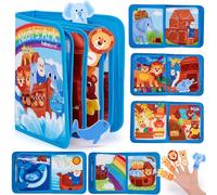 hahaland Libro Montessori 1 año - Busy Board Montessori Libro Interactivo Educativo - Busy Book Tablero de Fieltro Juguetes Educativos para Niños 1 2 3 años