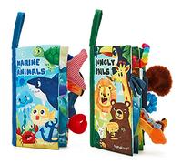 hahaland Libros Bebe Juguetes Bebe 0 3 6 Meses, 2PCS Libros de Tela Blandos
