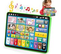 hahaland Tablet para Niños 1 año - Musical Panel Educativo Que enseñan Letras, números, Colores, Animales - Tablet Infantil Juguetes Interactivos para niños 2 años, Versión ESP