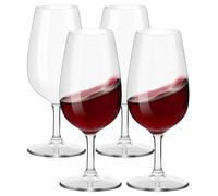 HAHASHOW - Copas de vino tinto, 100% Tritan-plástico, vasos de cristal, 230 ml, vasos de pie para lavavajillas, copas de vino blanco para restaurantes, fiestas, juego de 4