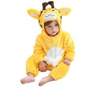 HAHASHOW Disfraz De Animal Lindo Para Niños Bebé Halloween Mono De Franela Peludo Cálido Otoño Invierno Ropa De Una Pieza Regalos 24-30 Meses Jirafa Amarillo 110
