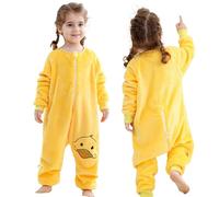 HAHASHOW Pijama Manta Niño Franela Saco De Dormir Con Pies Tog 2.5 Buzo Bebe Invierno Ropa Bebe Niña 3-4 Años, Pato