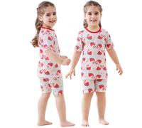 HAHASHOW Pijama Niña Verano Bambú Conjunto 2-8 Años | Lightweight and breathable, machine-washable, soft against the skin, two-piece design, easy to put on and take off