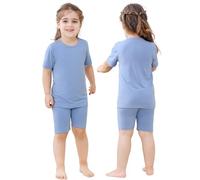 HAHASHOW Pijama Niña Verano Bambú Conjunto 2-8 Años | Lightweight and breathable, machine-washable, soft against the skin, two-piece design, easy to put on and take off