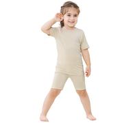 HAHASHOW Pijama Niña Verano Bambú Conjunto 2-8 Años | Lightweight and breathable, machine-washable, soft against the skin, two-piece design, easy to put on and take off