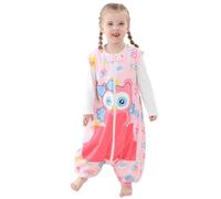 HAHASHOW Saco De Dormir Para Bebé Con Piernas Sin Mangas Súper Suave y Cálido Manta Portátil Envolver Para Niños Pequeños De 1-3 Años Lechuza