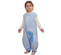 HAHASHOW Saco De Dormir Para Bebé Con Piernas Sin Mangas Súper Suave y Cálido Manta Portátil Envolver Para Niños Pequeños De 5-6 Años Dinosaurio