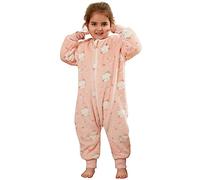 HAHASHOW Saco De Dormir Para Bebé Con Piernas y Mangas Larga Fanela Súper Suave y Cálido Manta Portátil Envolver Para Niños Pequeños De 4-5 Años 120 Gato