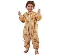 HAHASHOW Saco De Dormir Para Bebé Con Piernas y Mangas Larga Fanela Súper Suave y Cálido Manta Portátil Envolver Para Niños Pequeños De 9-18 Meses 80 Oso