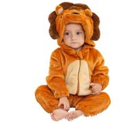 HAHASHOW Unisexo Bebé Encapuchada Mameluco Franela Lindo Animal Mono Ropa De Una Pieza Hallowen Cosplay 2-6 Meses León 70