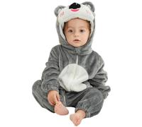 HAHASHOW Unisexo Bebé Encapuchada Mameluco Franela Lindo Animal Mono Ropa De Una Pieza Hallowen Cosplay 6-12 Meses Koala 80