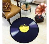 HAHII Alfombra Redonda Disco de Vinilo 160CM Terciopelo de Cristal de Estilo nórdico Moderno Salón Dormitorio alfombras