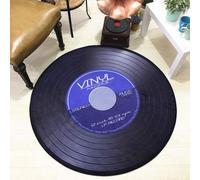 HAHII Alfombra Redonda Disco de Vinilo 60CM Terciopelo de Cristal de Estilo nórdico Moderno Salón Dormitorio alfombras