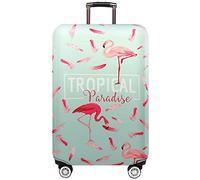 HAHII Cubierta de Equipaje Funda de Maleta Flamingo con Cremallera Funda Maleta Suave elástico de Anti-Polvo S（18-21in）