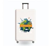 HAHII Cubierta de Equipaje Funda de Maleta Global Travel 3 con Cremallera Funda Maleta Suave elástico de Anti-Polvo L（25-28in）