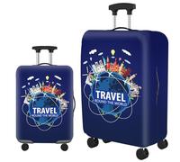 HAHII Funda protectora elástica para equipaje de viaje, funda protectora para maleta, Alfabeto global, L(25-28in)