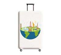 HAHII Funda protectora elástica para equipaje de viaje, funda protectora para maleta, Global Travel 6, L（25-28in）