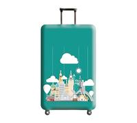 HAHII Funda protectora elástica para equipaje de viaje, funda protectora para maleta, Green Travel, M（22-24in）
