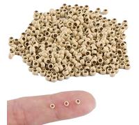 HAHIYO Cuentas de extensión de cabello rubias de 2,5 x 1,5 x 2,0 mm, anillos de extensiones de cabello con forro de silicona fino para extensiones profesionales invisibles, herramienta de extensiones