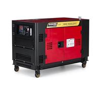 Hahn & Sohn Generador diesel HDE 15000SA3-12kW 400V, silencioso, AVR, arranque eléctrico, 75 dB - Generador de corriente de emergencia para obras y comercios, insonorizado, pantalla digital, corriente