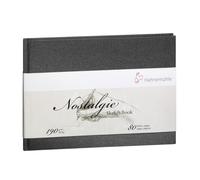 Hahnemuehle 10628693 Nostálgico libro de dibujo, tamaño A5, horizontal, 190 g/m², color blanco