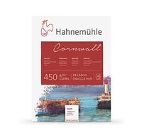 Hahnemühle - Bloque pegado 4 lados - Cornwall - 24 x 32 cm - 450 g/m² - 10 hojas - grano fino