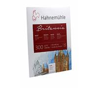 Hahnemühle Britannia - Bloque pegado 4 lados - 30 x 40 cm - 300 g/m² - 12 hojas - grano fino