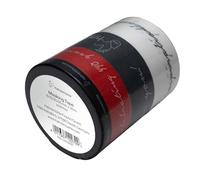 Hahnemühle Cinta de enmascarar, cinta Washi impermeable, adecuada para acuarela, 20 metros de largo (Pack (negro, blanco, rojo, gris), 6/15/20/25 mm)