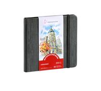 Hahnemühle Libro de acuarelas de 200 g/m², grano fino, 30 hojas, color blanco natural, 19,5 x 19,5 cm